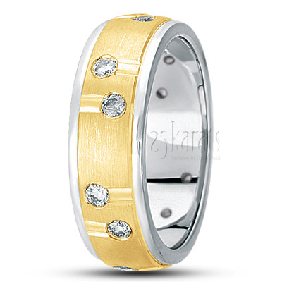 Fine Cut Diamond Wedding Band  - view 3