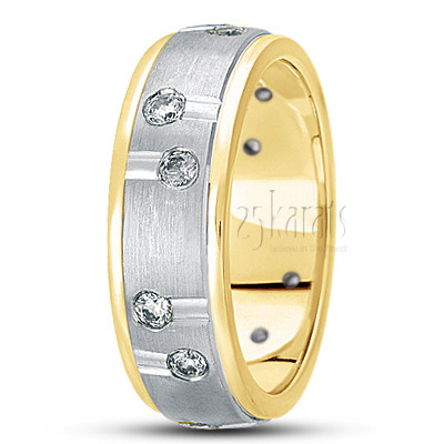 Fine Cut Diamond Wedding Band  - view 4