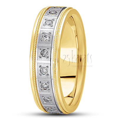 Rectangular Cut Diamond Wedding Ring  - view 3