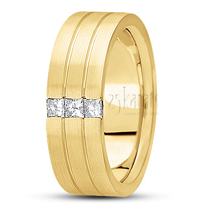 Channel Set Diamond Wedding Ring - view 3