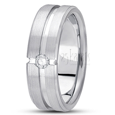 Exquisite Cross-cut Diamond Wedding Ring - view 2