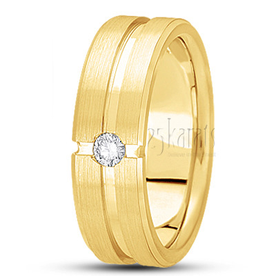 Exquisite Cross-cut Diamond Wedding Ring - view 3