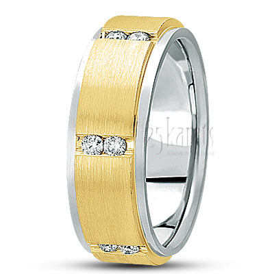 Step Edge Diamond Wedding Band - view 4