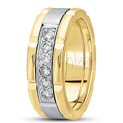 Rolex Style Diamond Wedding Ring - view 4