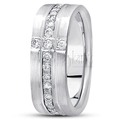 Square Diamond Wedding Band - view 2