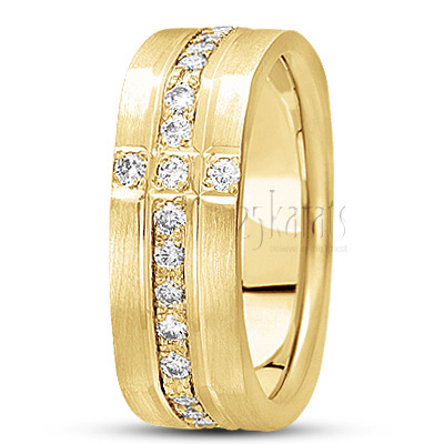 Square Diamond Wedding Band - view 3