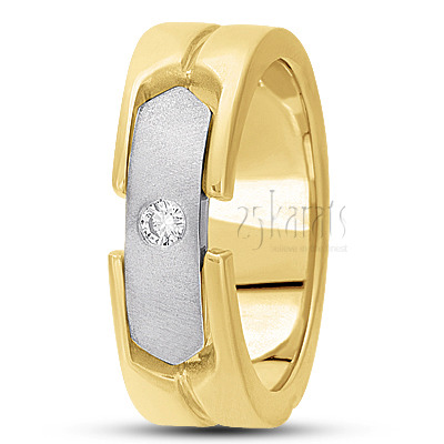 Contemporary Diamond Wedding Band - view 4