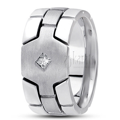 Sturdy Diamond Wedding Band - view 2