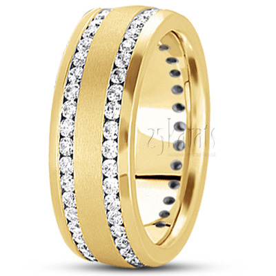 Channel-set Diamond Wedding Ring - view 2