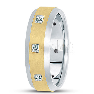 Beveled Edge Diamond Wedding Ring