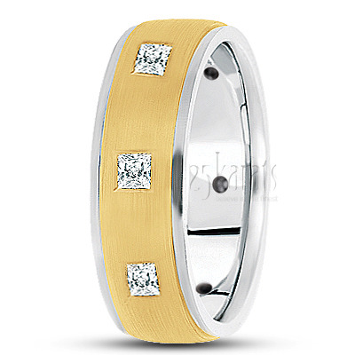 Step Edge Diamond Wedding Band - view 2