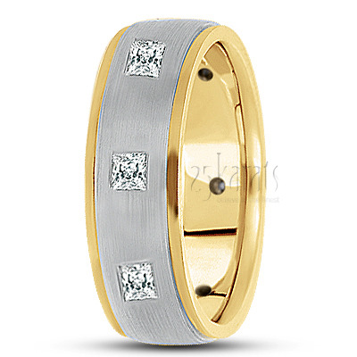 Step Edge Diamond Wedding Band - view 3