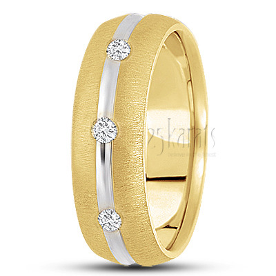 Concave Center Diamond Wedding Band - view 4