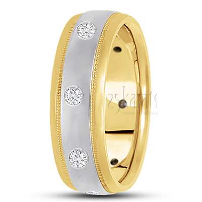 Modern Diamond Wedding Band - view 4