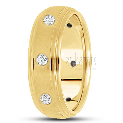 Modern Diamond Wedding Band - view 2