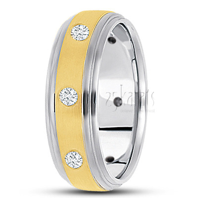 Modern Diamond Wedding Band - view 3