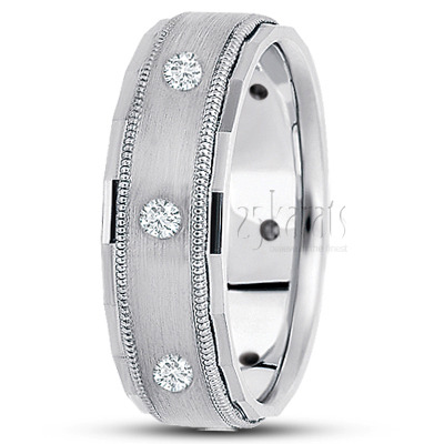 Milgrain Diamond Wedding Ring - view 2