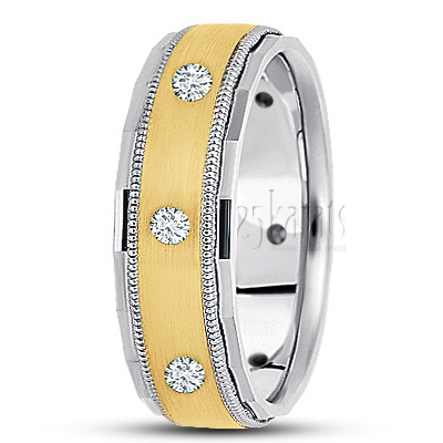 Milgrain Diamond Wedding Ring - view 4