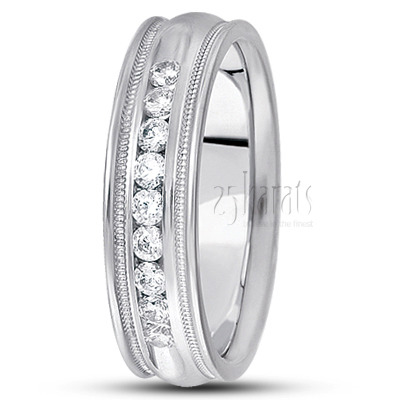 Channel Set Diamond Wedding Band - DMC100101-6 - 14K Gold