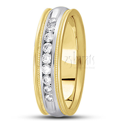 Channel Set Diamond Wedding Band - view 3