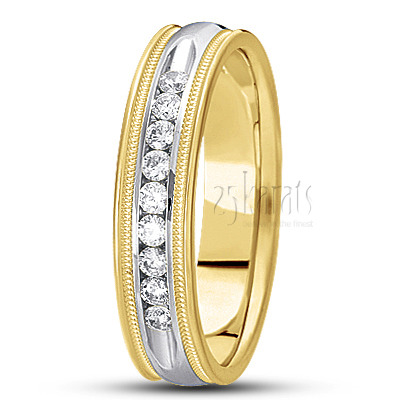 Channel Set Diamond Wedding Ring - view 4