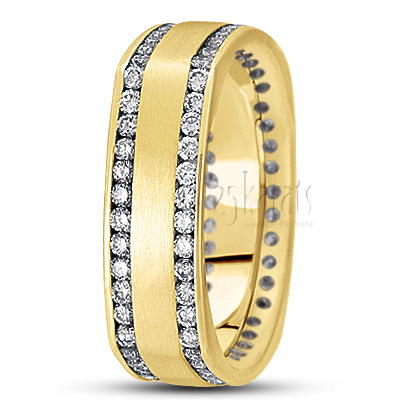 Square Diamond Wedding Band - view 2