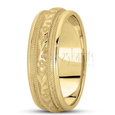 Classic Handmade Antique Wedding Band  - view 3