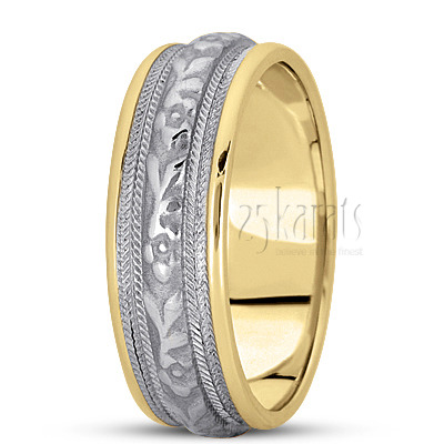 Classic Handmade Antique Wedding Band  - view 4