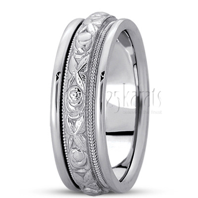 Stylish Handcrafted Antique Wedding Ring  - view 2