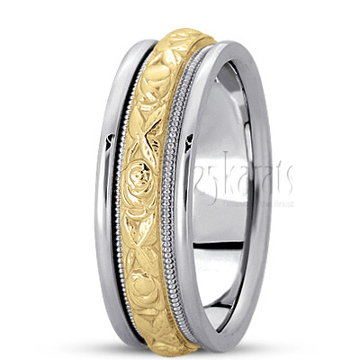 Stylish Handcrafted Antique Wedding Ring  - view 4