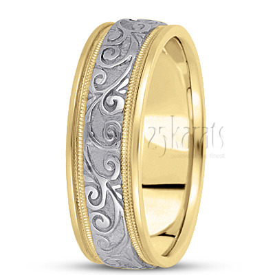 Elegant Antique Wedding Band  - view 3