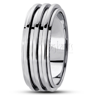 Chic Shiny Spinning Center Wedding Ring  - view 2