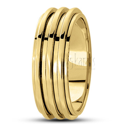 Chic Shiny Spinning Center Wedding Ring  - view 3