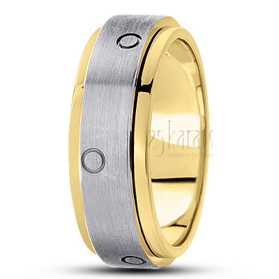 Spinning Center Diamond Cut Wedding Band  - view 4