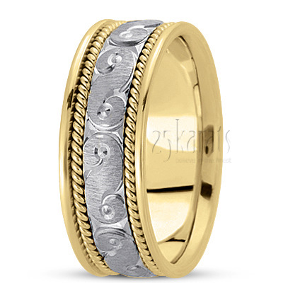 Contemporary Hand Braided Wedding Ring  - view 4