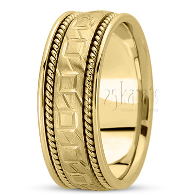 Double Braided Wedding Band - HC207071 - 14K Gold