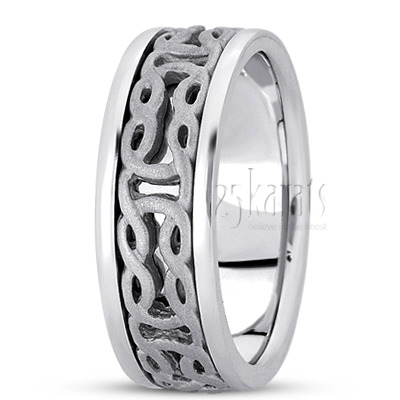 Classic Celtic Design Handmade Wedding Ring  - view 2