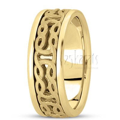 Classic Celtic Design Handmade Wedding Ring  - view 3