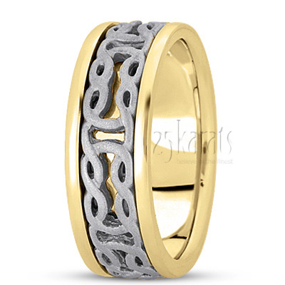 Classic Celtic Design Handmade Wedding Ring  - view 4