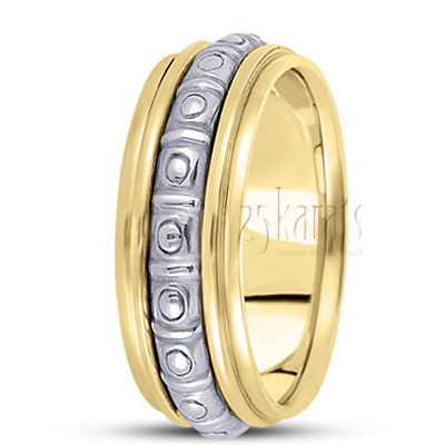 Stylish Double Step-edge Celtic Wedding Ring  - view 2