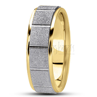 Squared Stone Finish Wedding Ring - view 4