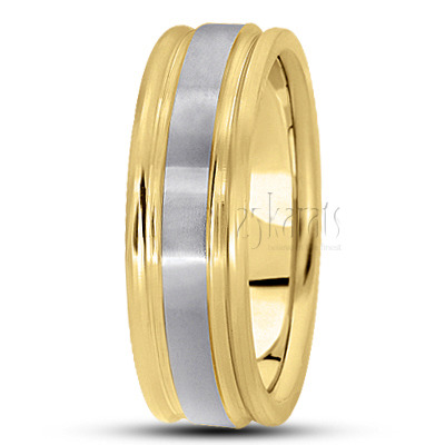 Exquisite Satin Diamond Carved Wedding Band  - view 4