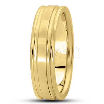 Exquisite Satin Diamond Carved Wedding Band  - view 6