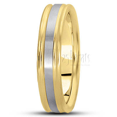 Exquisite Satin Diamond Carved Wedding Band  - view 12