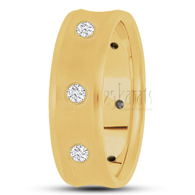 Concave Diamond Wedding Band - view 3