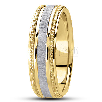 Bright Cut Milgrain Basic Design Wedding Band  - view 4