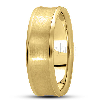 Concave Satin Finish Basic Carved Wedding Band  - view 2 of 9