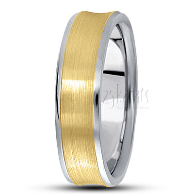 Concave Satin Finish Basic Carved Wedding Band  - view 4 of 9