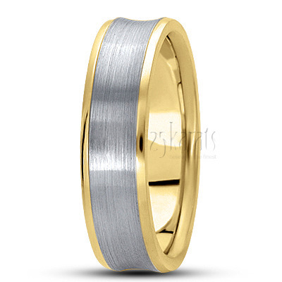 Concave Satin Finish Basic Carved Wedding Band  - view 5 of 9