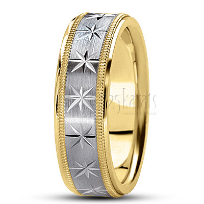 Compass Star Basic Design Wedding Ring  - view 3